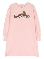 Lanvin Enfant robe-pull pailletée Cat à logo imprimé - Rose - thumbnail