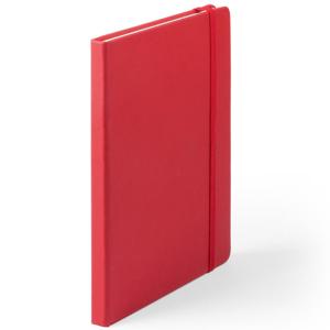 Notitieboekje - met elastiek - A5 - rood - 100 paginas - opschrijfboekjes - lue schriften