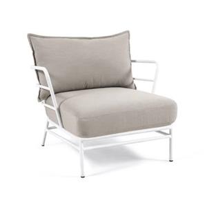 Kave Home - Mareluz fauteuil in wit staal