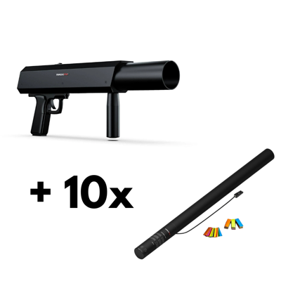 MagicFX Deejay Shotgun confettishooter + 10x Electric Confetti Cannon 80cm multicolour