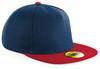 Beechfield CB660 Original Flat Peak Snapback Cap - French Navy/Classic Red - One Size