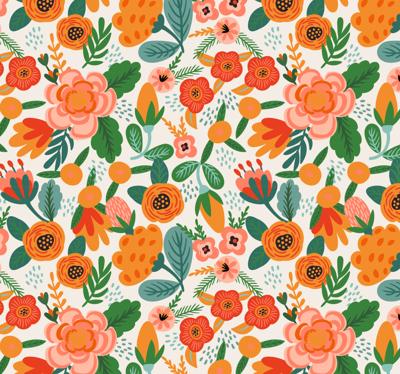 Rood oranje volksstijlpatroon behang woonkamer
