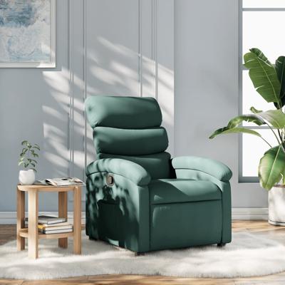 Relaxfauteuil donkergroene stof