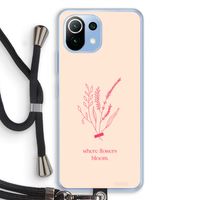 Where flowers bloom: Xiaomi Mi 11 Lite Transparant Hoesje met koord