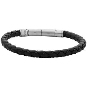 Fossil JF04089040 Armband Vintage Casual leder-staal zwart