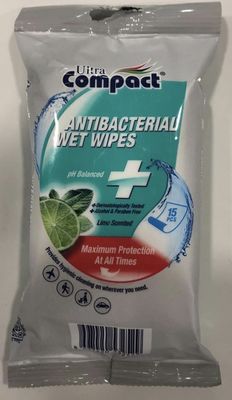 Antibacterial Wipes 15 Stuks Lemon Antibacterial Wipes 15 Stuks Lemon
