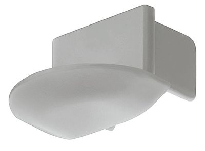 Eindkap aluminium inbouwprofiel 18x13mm kunststof rond