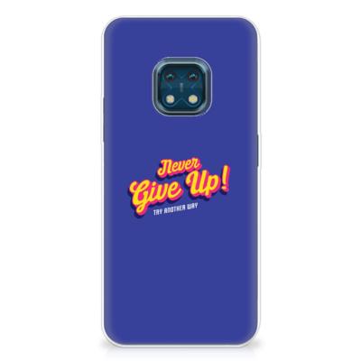 Nokia XR20 | Siliconen hoesje | met naam Never Give Up Nokia XR20 | Siliconen hoesje | met naam Never Give Up