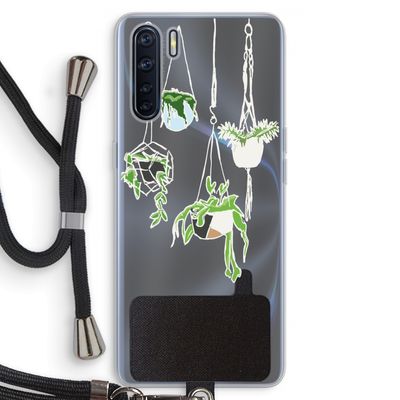 Hang In There: Oppo A91 Transparant Hoesje met koord