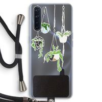 Hang In There: Oppo A91 Transparant Hoesje met koord