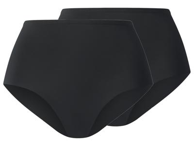 esmara Set van 2 dames onderbroeken (Zwart, M (40/42))
