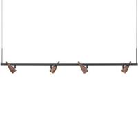 Hollands Licht Timber Line 4 hanglamp LED walnoot