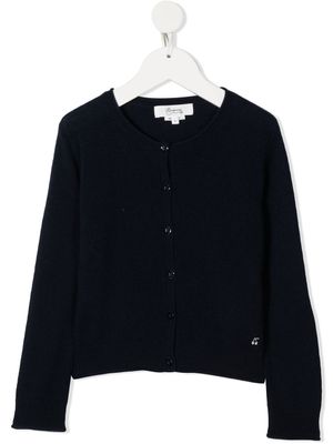 Bonpoint cardigan à encolure ronde - Bleu