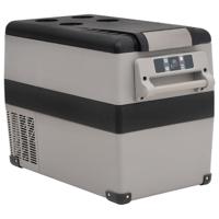 VidaXL Koelbox met handvat 55 l pp & pe zwart en grijs