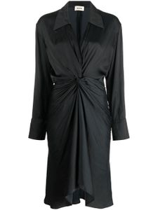 Zadig&Voltaire robe mi-longue Rozo à col v - Noir