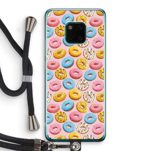 Pink donuts: Huawei Mate 20 Pro Transparant Hoesje met koord