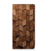 Book Wallet Case voor Samsung Galaxy S25 Wooden Cubes