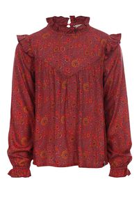 LOOXS Little Meisjes blouse viscose - Framboos paisley