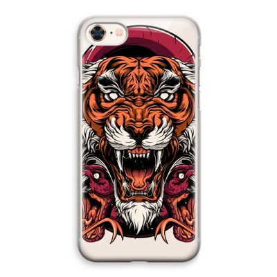 Tiger and Rattlesnakes: iPhone 8 Transparant Hoesje