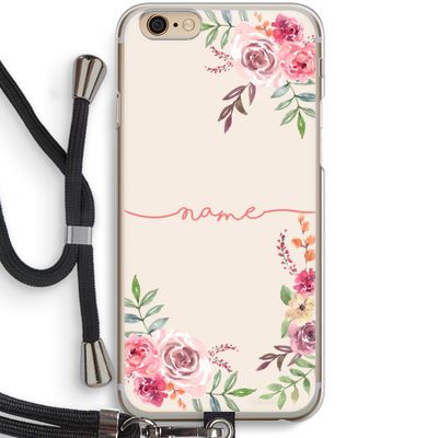 Rozen: iPhone 6 / 6S Transparant Hoesje met koord