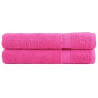 Saunadoeken 2 st 600 g/m 80x200 cm 100% katoen roze