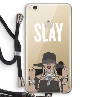 Slay All Day: Huawei Ascend P8 Lite (2017) Transparant Hoesje met koord