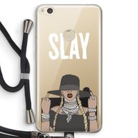 Slay All Day: Huawei Ascend P8 Lite (2017) Transparant Hoesje met koord