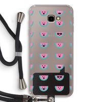 Smiley watermeloenprint: Samsung Galaxy J4 Plus Transparant Hoesje met koord