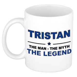 Naam cadeau mok/ beker Tristan The man, The myth the legend 300 ml   -