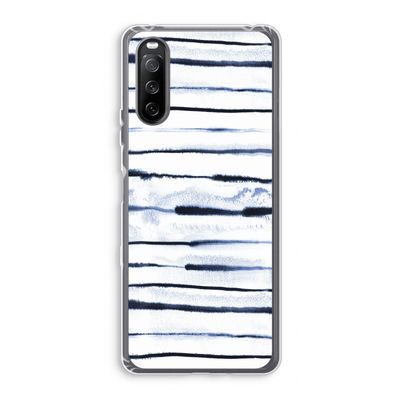 Ink Stripes: Sony Xperia 10 III Transparant Hoesje