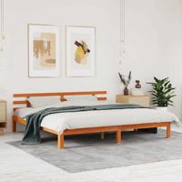 Bedframe Wasbruin 200 x 200 cm Massief grenenhout