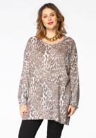 Yoek Pullover wijd | Bruin | Maat 46/48