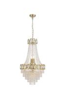 Kroonluchter Louis Phillipe 6Lt Satin Brass & Crystal