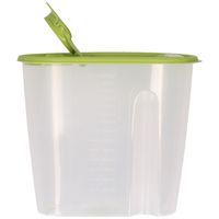 Voedselcontainer strooibus - groen - 1,5 liter - kunststof - 19,5 x 9,5 x 17 cm   -