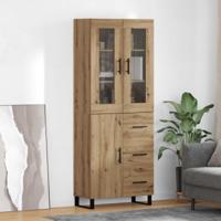 Hoge kast met lade 2 pcs Artisan Eiken Bewerkt hout