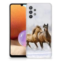 Samsung Galaxy A32 4G | A32 5G Enterprise Editie | TPU Hoesje | Paarden