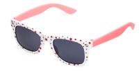 Spectrum zonnebril meisje roze/wit met rode ster