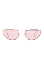 Alexander McQueen Eyewear lunettes de soleil à monture papillon - Argent - thumbnail