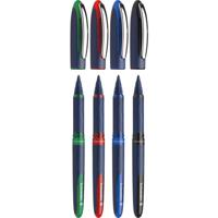 Schneider Schreibgeräte One Business Intrekbare pen met clip Zwart, Blauw, Groen, Rood 4 stuk(s)