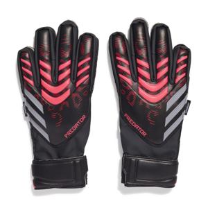adidas Predator Match Fingersave Keepershandschoenen Kids Zwart Rood Grijs