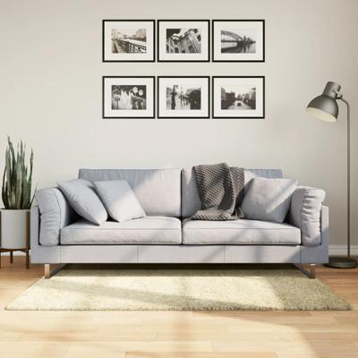 VidaXL Vloerkleed pamplona shaggy hoogpolig modern 80x150 cm goudkleur