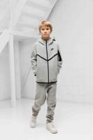 Nike Tech Fleece Trainingspak Kids Grijs - Maat 164 - Kleur: Grijs | Soccerfanshop