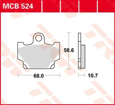 TRW Remblokken, en remschoenen voor de moto, MCB524 Allround organisch