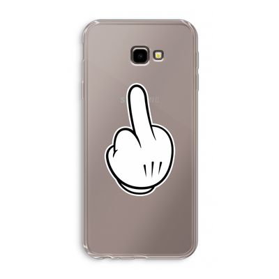 Middle finger white: Samsung Galaxy J4 Plus Transparant Hoesje