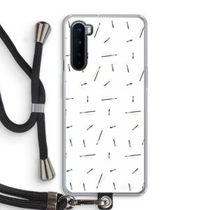 Hipster stripes: OnePlus Nord Transparant Hoesje met koord