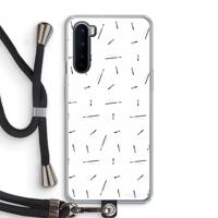 Hipster stripes: OnePlus Nord Transparant Hoesje met koord - thumbnail