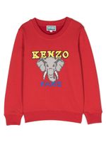 Kenzo Kids sweat à logo brodé - Rouge - thumbnail