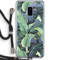 Bananenbladeren: Samsung Galaxy S9 Plus Transparant Hoesje met koord