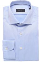 OLYMP SIGNATURE Tailored Fit Overhemd blauw, Gestructureerd