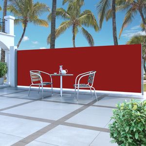 VidaXL Windscherm uittrekbaar 160x500 cm rood